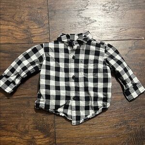 Kids Black and White Checkered Shirt